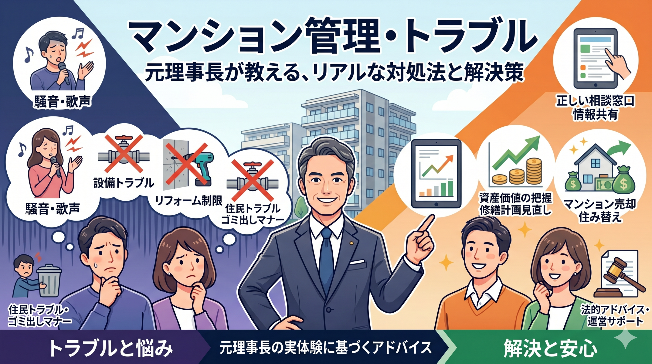 元理事長が教える マンション管理・騒音トラブル解決のヒント